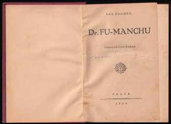 Sax Rohmer: Dr. Fu-Manchu