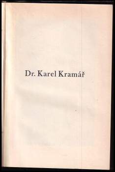 Karel Kramář: Dr. Karel Kramář
