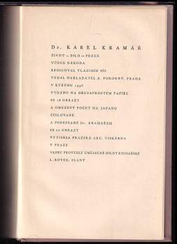 Karel Kramář: Dr. Karel Kramář