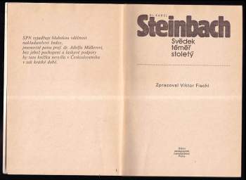 Karel Steinbach: Dr. Karel Steinbach - svědek téměř stoletý