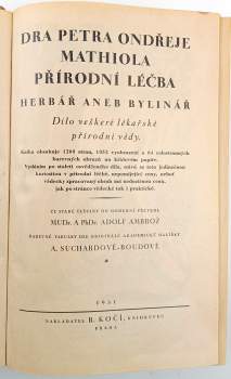 Pietro Andrea Mattioli: Dra Petra Ondřeje Mathiola přírodní léčba
