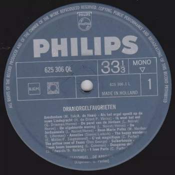 Draaiorgel De Arabier: Draaiorgelfavorieten