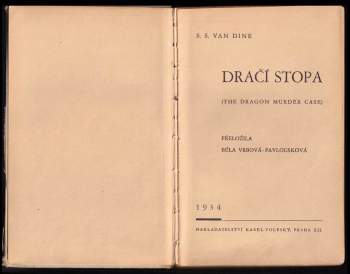 S. S. van Dine: Dračí stopa
