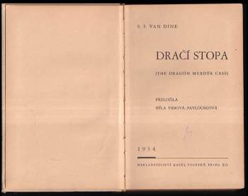 S. S. van Dine: Dračí stopa