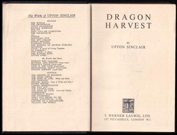 Upton Sinclair: Dragon Harvest
