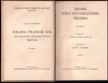 Alexandre Dumas: Drama roku devadesátého třetího
