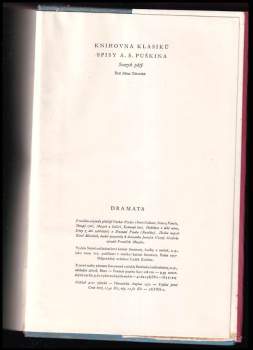 Aleksandr Sergejevič Puškin: Dramata