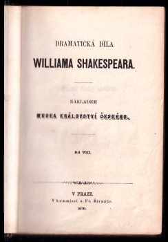William Shakespeare: Dramatická díla Williama Shakespeara