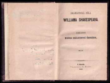 William Shakespeare: Dramatická díla Williama Shakespeara II. Veselé ženy Windsorské, Koriolanus, Antonius a Kleopatra, Král Jindřich VI., díl 1. + III. Král Jindřich V., Julius Caesar, Kupec Benátský, Král Jindřich IV., díl 1 + IV. Král Jindřich VI., díl 2., Král Richard, Veta za vetu, Večer tříkrálový