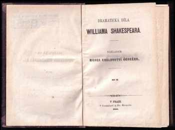 William Shakespeare: Dramatická díla Williama Shakespeara II. Veselé ženy Windsorské, Koriolanus, Antonius a Kleopatra, Král Jindřich VI., díl 1. + III. Král Jindřich V., Julius Caesar, Kupec Benátský, Král Jindřich IV., díl 1 + IV. Král Jindřich VI., díl 2., Král Richard, Veta za vetu, Večer tříkrálový
