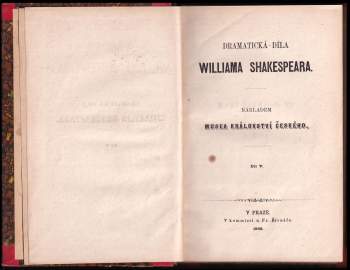 William Shakespeare: Dramatická díla Williama Shakespeara