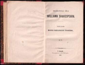 William Shakespeare: Dramatická díla Williama Shakespeara