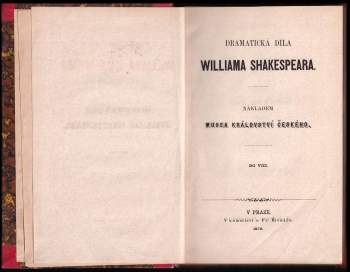 William Shakespeare: Dramatická díla Williama Shakespeara