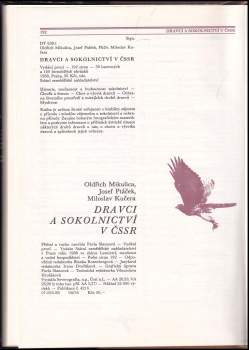 Miloslav Kučera: Dravci a sokolnictví v ČSSR