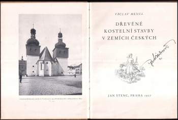 Václav Mencl: Dřevěné kostelní stavby v zemích českých