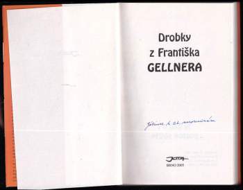 František Gellner: Drobky z Františka Gellnera