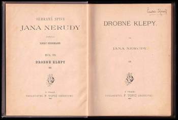 Jan Neruda: Drobné klepy