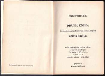 Adolf Hitler: Druhá kniha