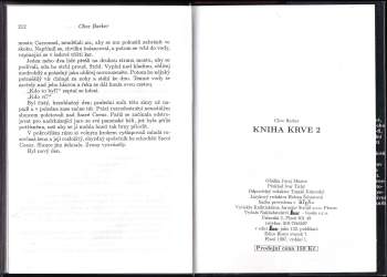 Clive Barker: Druhá Kniha Krve