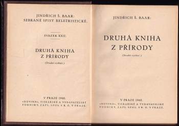 Jindřich Šimon Baar: Druhá kniha z přírody