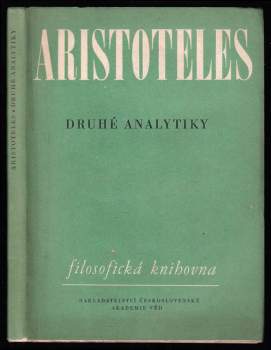 Aristotelés: Druhé analytiky