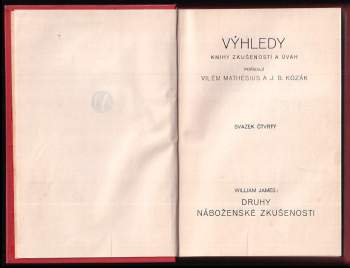 William James: Druhy náboženské zkušenosti