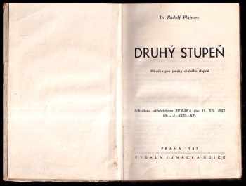 Rudolf Plajner: Druhý stupeň