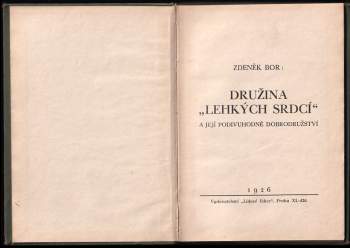 Zdeněk Bor: Družina "Lehkých srdcí" a její podivuhodné dobrodružství
