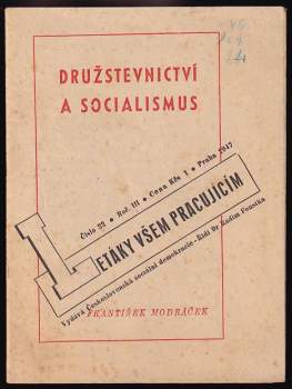 Družstevnictví a socialismus