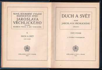 Jaroslav Vrchlický: Duch a svět