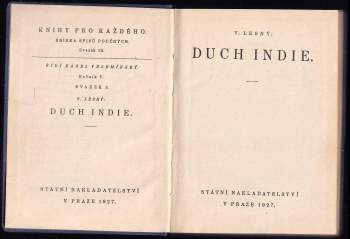 Vincenc Lesný: Duch Indie