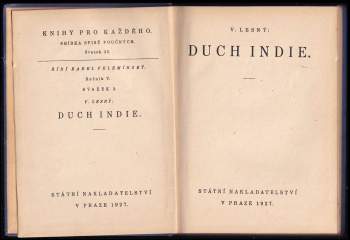 Vincenc Lesný: Duch Indie