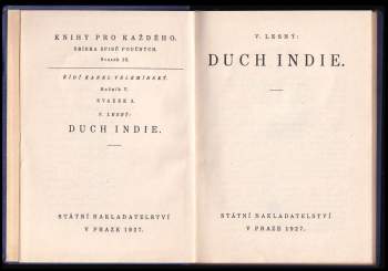 Vincenc Lesný: Duch Indie