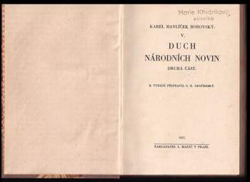 Karel Havlíček Borovský: Duch Národních novin