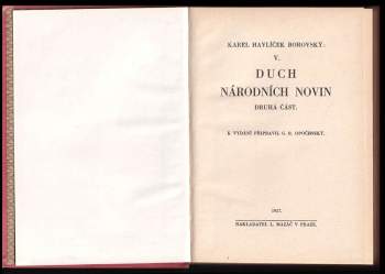 Karel Havlíček Borovský: Duch Národních novin