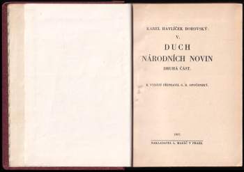 Karel Havlíček Borovský: Duch Národních novin
