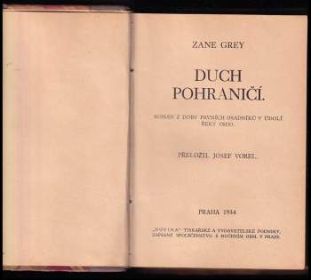 Zane Grey: Duch pohraničí