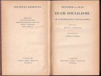 Hendrik de Man: Duch socialismu