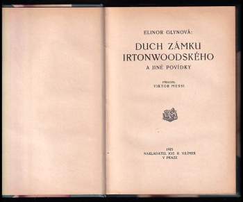 Elinor Glyn: Duch zámku Irtonwoodského a jiné povídky
