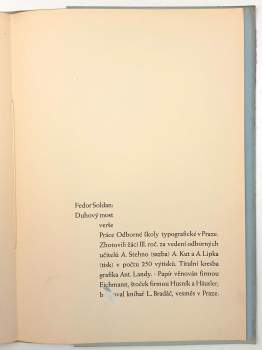 Fedor Soldan: Duhový most