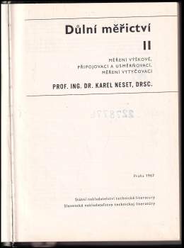 Karel Neset: Důlní měřičství