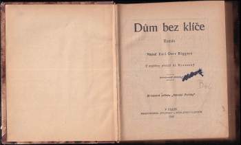 Earl Derr Biggers: Dům bez klíče