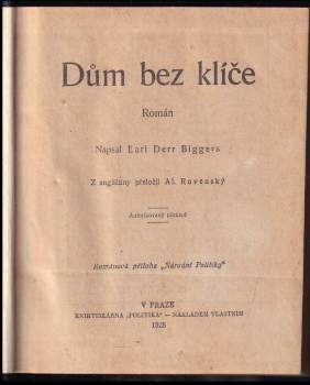 Earl Derr Biggers: Dům bez klíče