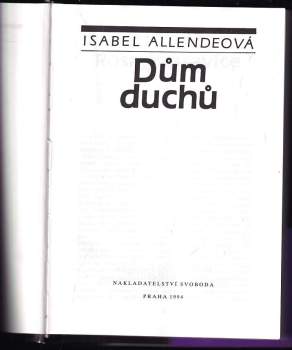 Isabel Allende: Dům duchů