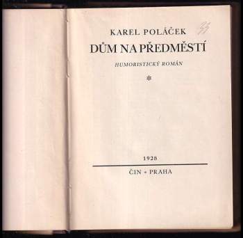 Karel Poláček: Dům na předměstí