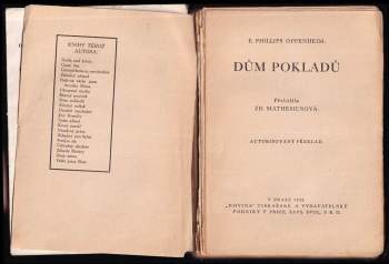 E. Phillips Oppenheim: Dům pokladů