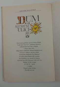 Zbyněk Malinský: Dům ve Sluneční ulici