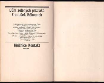 František Běhounek: Dům zelených přízraků