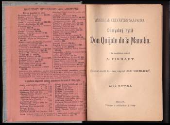 Jaroslav Vrchlický: Důmyslný rytíř Don Quijote de la Mancha 1 - 2 KOMPLET