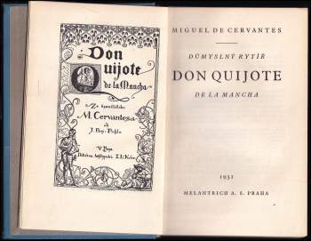 Miguel de Cervantes Saavedra: Důmyslný rytíř Don Quijote de la Mancha